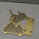 Namalu Eid Gold Napkin Holder for Tables Classical for Islamic Ramadan Holiday Napkin Holder Wooden Ramadan Kareem Tissue Dispenser Mubarak Wood Tissue Dispenser for Storage