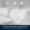 Serta Goose Feather Down Fiber Cotton Comforter King Size - 100% Cotton Duvet Insert - Hotel Luxury Hypoallergenic Bedding Comforter Light Warmth 106 x 90 Inch White