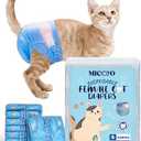 MICOOYO Disposable Cat Diapers, Cat Diapers for Female Cats with Ultra Stretchy, Puppy Diaper Super Absorbent, Fit for Cats in Heat or Incontinence, 20 Count Small Size