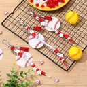 Misdary 622 Pcs Baseball Sport Bead Keychain DIY Kit Ball Keychain Making Craft Kit Adjustable Star and Heart Cube Tassel Ball Bulk Cheerleader Team Gift Sport Jewelry Making Accessories (White)