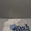 Blue and Gray Floral Pillow Covers 18x18 Set of 2 Outdoor Waterproof White Colored Decorative Throw Pillows Summer Pillowcase Polyester Cushion Case Decor for Couch Patio Funiture Garden Porch 01B18 (Dark Blue Grey)