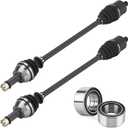 Youxmoto Front Left/Right CV Axles & Wheel Bearing Kit Fit for Polaris RZR XP 1000 / XP 4 1000 2014 2015 2016 2017 2018 2019 & 2022 2023 (Highlifter 2016 Only), 4340 Chromoly Steel Drive Half Shaft