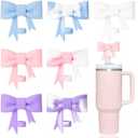 Pack of 2 YAYAYOUNG Classic Cute Bow Straw Covers Cap Toppers Compatible with Stanley 30&40 oz Tumbler Cups,Reusable Silicone Straws Lids Protectors for 0.4 in/10mm Stanleys Cup Accessories（7 Pcs）