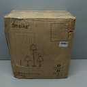 Smeike Vintage 3-Piece Table and Floor Lamp Sets with Brown Fabric Shades