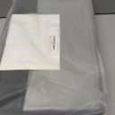 Fabric Clear Window Storage Bins with Lid, Closet Storage Box Linen Closet Baskets with 3 Handles for Organizing Clothing, Jeans, Shelves 15''- 3 Pack (Gray and Black)