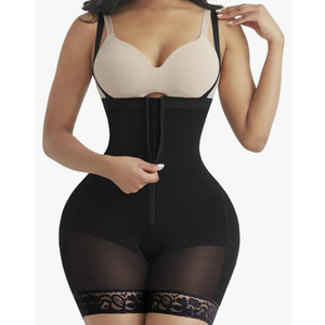 SHAPELLX Fajas Colombianas Shapewear for Women Tummy Control Plus Size Postpartum Body Shaper Butt Lifting Bodysuit M