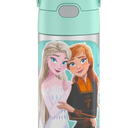 THERMOS FUNTAINER 12 Ounce Stainless Steel Vacuum Insulated Kids Straw Bottle, Frozen