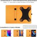 2 x Universal Case for 9inch 10inch Tablet, Stand Folio, Protective Cover, with Adjustable Fixing Silicon Band and Stand, Marble Pink