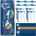 Honoson 12 Sets Inspirational Shark Gifts Mechanical Pencils Erasers and Pun Awesome Cards Desk Pets from Teacher for Classroom Appreciation Birthday Valentine Party Favors Office Supplies