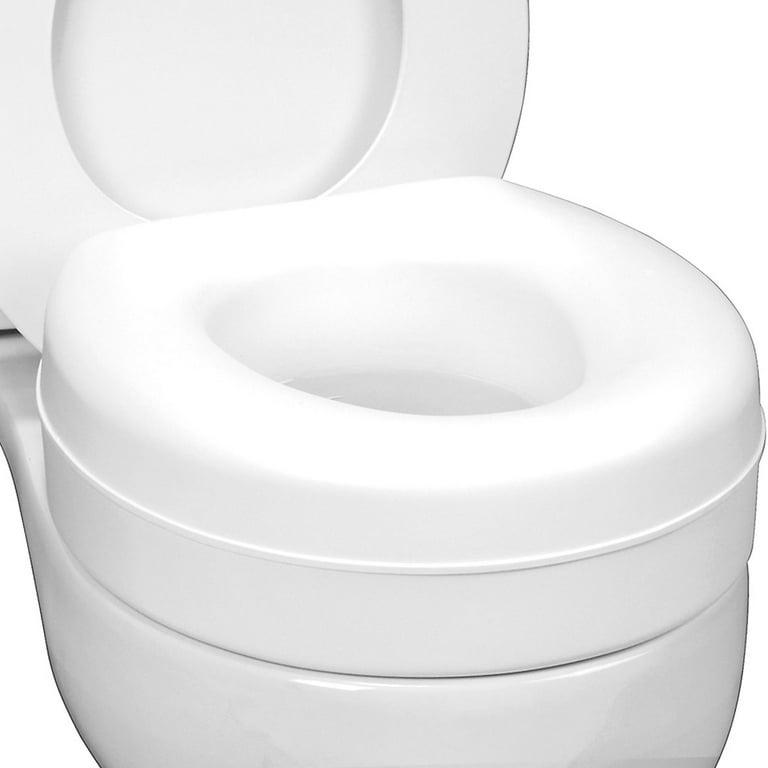 HealthSmart Toilet Seat Riser for Comfort and Elevation, Fits Most Toilets