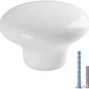 White Cabinet Knobs for Kitchen Farmhouse Drawers Cabinet Knobs Vintage Round Knobs for Dresser Drawers Pull Handle Knobs with Screws for Door Bathroom Ceramic Cabinet Hardware 10 Pack