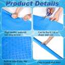 Drydiet Above Ground Pool Ladder Mat, Swimming Protective Nonslip Step Pad with Texture, Pool Essentials Accessories for Floor Liners Stairs, Blue(36 x 48 Inch)