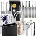 Padlock Lock Set With Keys Outdoor Pick Solid Brass Keyed Waterproof Lock Kit With Keys For Shed, Gate Set, School Gym Locker, Fence, Toolbox, Hasp Storage