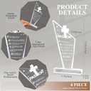 Kosiz 4 Pastor Appreciation Gifts Christian Decorations Acrylic Cross Plaques for Men Women Church Retirement Keepsake Religious Thank You Decor Gratitude Saying Sign (Stylish Pastor)