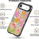for iPhone Air Case Cute - Military-Grade 20 ft Drop Protection Shockproof Phone Case - Funny Passion Flower Design for iPhone 17 Air (6.5") Black