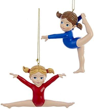 Gymnast Girl Ornaments, 2 Assorted