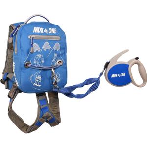 MDXONE Kids Ski & Snowboard Harness Trainer  Retractable Leash, Shock Bungees & Removable Seat (Colbalt)