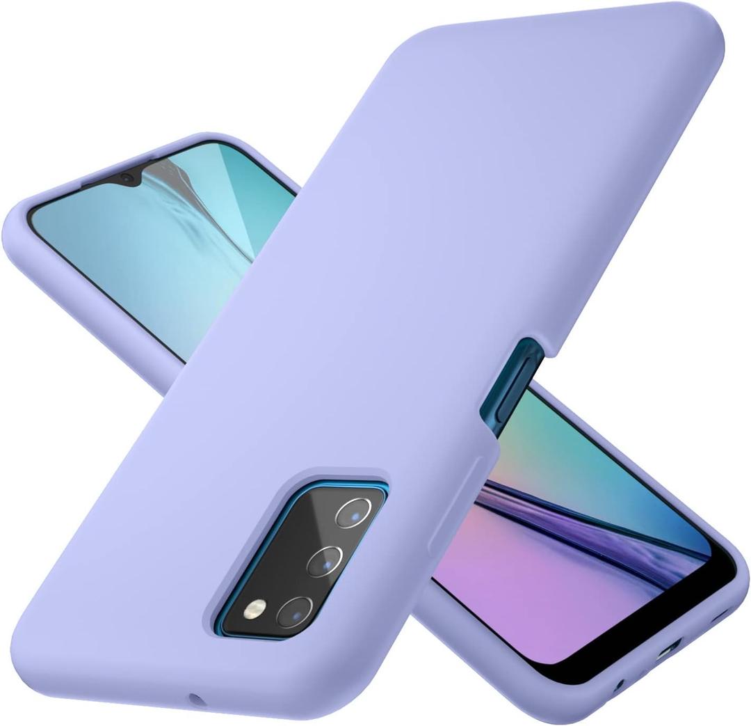 Galaxy A03S Case 6.5 inch, Soft Liquid Silicone Protective and Anti-Scratch Microfiber Lining Shockproof Compatible with A03S Cover (Purple)