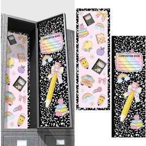 2 x 2 Pack 36 x 12 Magnetic Locker Wallpaper Back to School Removable Reusable Magnetic Wall Cover Sheet for School Lockers Fridge Metal Door Girls Decorations Office Supplies (Aesthetic,Rainbow)