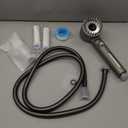 Shower Head with Handheld, Shower Heads High Pressure, High Flow Even with Low Water Pressure-Hand Held Showerhead Set,3 Modes Filtered Showerhead with 59Replacement Hose/Bracket/Cotton Filters (Gray)