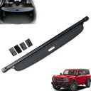 MIALUTY® Cargo Cover for 2021-2026 Ford Bronco 4-Door Soft Hard Top Retractable Trunk Cover Bronco Accessories Anti-Peeping Privacy Screen, Carbon Fiber Texture(Not for Bronco Sport & Bronco 2-Door)