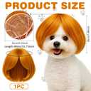 1PC Funny Dog Cat Cosplay Wig for Halloween, Christmas, Parties, Festivals Pet Wig-Adjustable Costume Amusing Hair Dress Up Decorations (Golden)
