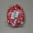 2 x 2 Pack Valentine's Day Headband for Women Pearl Rhinestone Crystal Jeweled Embellished Ladies Wide Top Knot Pink Red Makeup Hair Hoop Accessory Holiday Party Costume Decor Prezzie