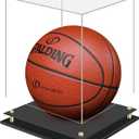 Basketball Display Case, Clear Acrylic Signed Basketball Case Stand Basketball Box Holder for Autographed Basketball Soccer for Boys Men Room Dcor Ideal Gift Athlete (No Assembly Required)