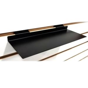 STORE FIXTURES DIRECT Slatwall Metal Shoe Shelf, Flat Display Shelves for Slat & Slatgrid Panels, 4" D X 11" L, Black, 2 Pack