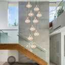 11" Gold Seeded Glass Pendant Light, Mid Century Kitchen Island Light, 12inch