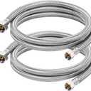60" Faucet Supply Line, 3/8 inch Comp x 1/2 inch FIP Faucet Connector, Braided Stainless Steel Faucet Hose for Bathroom Sink and Kitchen, Leak-Resistant cUPC Certified Water Supply Line, 2 Pack