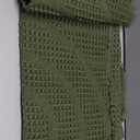 AMOAMI Waffle Bath Mat Super Absorbent Bath Mats for Bathroom Non Silp Machine Washable Bathroom Mat Soft Bath Rugs with Tassels Front of Bathtub, Sink, Green 20"x32"