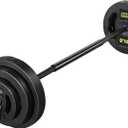 AboveGenius 45 lb Barbell Weight Set, Adjustable Workout Bar
