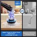 Electric Spin Scrubber,Power Spin Scrubber Brush for Bathroom with 10 Replacement Head