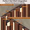 Slat Wall Lights 6pcs Adhesive LED Panel Lights with Touch Switch, 16"+24"+40" X 2