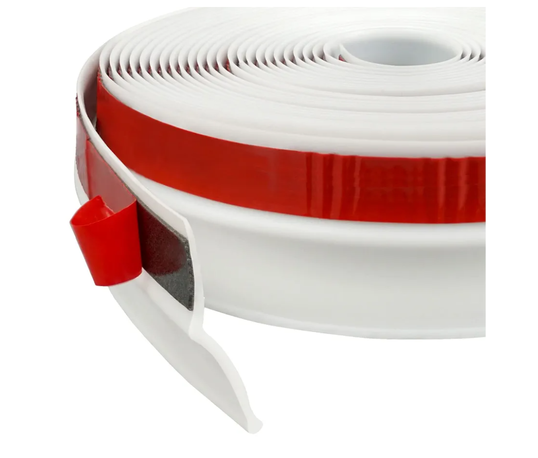 Garage Door Seal Top and Sides Seal Strip White 34 FT Adhesive Backed Rubber Weather Stripping Replacement Weatherproofing Universal Sealing