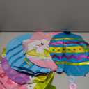 2 x Happy Easter Balloons, Easter Egg Balloons and Bunny Balloon, Colorful Easter Party Decorations (Easter Egg)