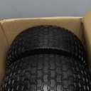 15x6.00-6 Flat Free Lawn Mower Tire and Wheel, 15x6-6nhs Riding Mowers Lawn Tire and Wheel with 3/4" Bearing, 3" Centered Hub, 2 Pack