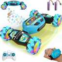 Gesture Sensing RC Stunt Car for Boys 8-12 - Gifts Toy for Kids,4WD Remote Control 360 Rotating, Transform Hand Controlled, Birthday Presents for Boy Age 8 9 10 11 12(Sky Blue)