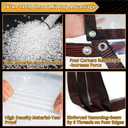 Clear Tarp 8 x 10 FT Medium Duty Waterproof Tarps Cover, Grommet Every 20 Inches, for Patio, Plant, Garden, Chicken Coop