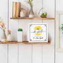 Be Still and Know That I AM GOD Wood Box Sign - Psalm 46:10 - Bible Verse Desk Scripture Quotes Sunflower Dcor Religious Inspirational Words Art Motivational Desk Dcor for Home Office Cubicle