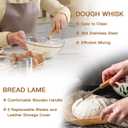 Banneton Bread Proofing Basket Set 9 Inch Round and 10 Inch Oval Sourdough Proofing Baske Bread Baking Supplies with Danish Whish Bowl Scraper Dough Scraper for Bread Making Baking Fermentation