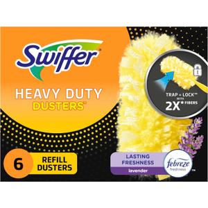 Swiffer Dusters Heavy Duty, Multi-Surface Duster Refills for Cleaning, Lavender, 6 Count