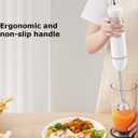 Bonsenkitchen Hand Blender, Immersion Blender with 2 Mixing Speed, Electric Portable Handheld Stick Mixer with Stainless Steel Blades for Soup, Smoothie, Puree, Baby Food, White