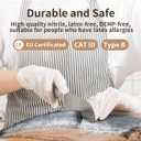 LANON Food Safe White Disposable Nitrile Gloves, Latex-Free, Powder-Free, Textured Fingertips, Cooking, Cleaning, Medium (Medium (Pack of 100))