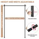 Room Divider Rod, Curtain Rod No Drilling Partition Room Dividers Tension Rod, 4-10ft (H) 48-72inch(W) Floor to Ceiling Room White