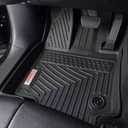 Tesson Floor Mats & Trunk Mat for Nissan Murano 2025 2026,All Weather Protection Accessories Custom Full Set Liners Include 1st & 2nd Row Automotive Floor Mats TPE Winter Slush Car Liner Black