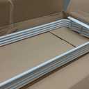 Steel Wall Mount Clothes Drying Rack, White Powder Coated, 9 Rods Expandable, for Laundry, Bathroom, Balcony,Indoor-Outdoor Use, 36 in wide