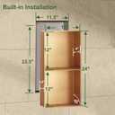 Shower Niche,12 * 24 Stainless Steel Elegant Bathroom Niche, No Tile Needed Recessed Shower Shelf Organizer for Storage,Gold
