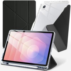 Slim Tri-Fold Case for Samsung Galaxy Tab S11 2025 11 Inch - Clear Back, S Pen Holder, Auto Wake/Sleep, Multiple Viewing Angles (Black, Samsung Galaxy Tab S11 11")